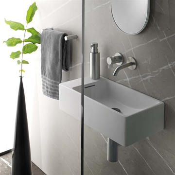  Thin Bridge 53 x 26 V - Smal håndvask til væg i porcelæn 